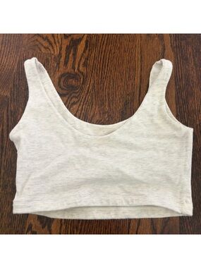 Brandy Melville Light Heather Gray Crop Tank Top